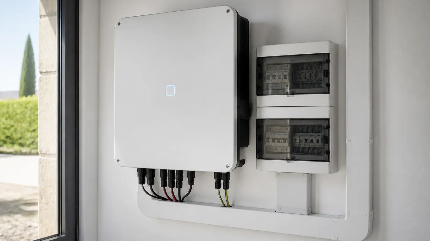Onduleur photovoltaïque et protections électriques installés proprement